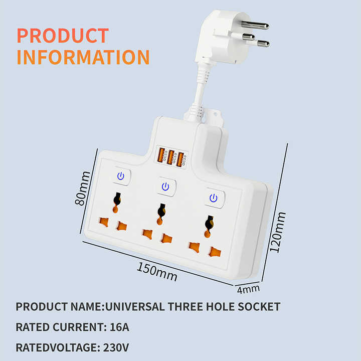 الأكثر مبيعًا لوحة طاقة عالمية ، واقي زيادة الشحن . Best Selling Universal Power Strip, Mobile Phone Fast