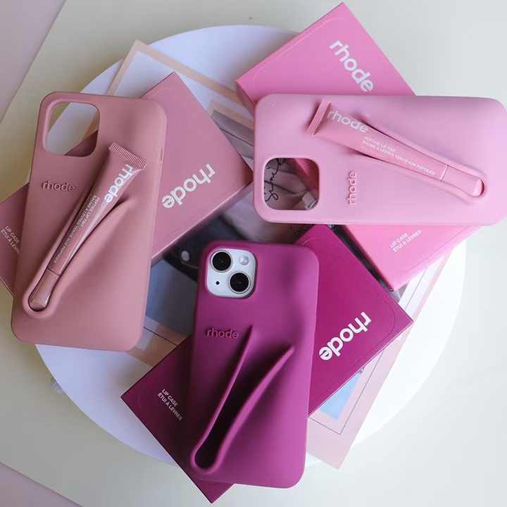 أحمر شفاه صديق للمكياج من rode Hayley مع شعار ملمع شفاه صندوق لهاتف iPhone 11 12 13 14 15 16 Pro MaxRode