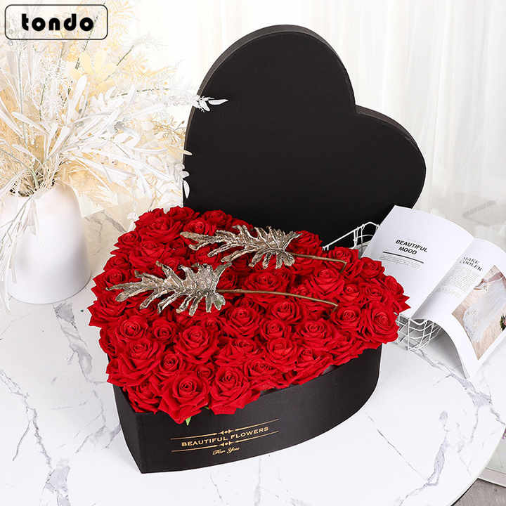 Tondo Large Flower Rose Heart Gift Box 