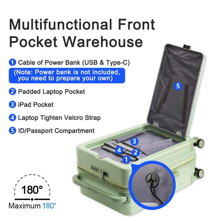 Multifunctional Wide Wheeled Luggage Bag