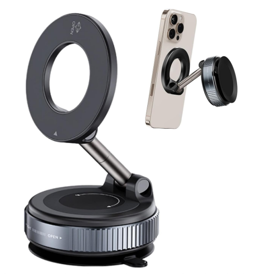 Rotatable Vacuum Suction Cell Stable Glass Rotating Degree with Air Suction Mobile Car Desk Holder, 