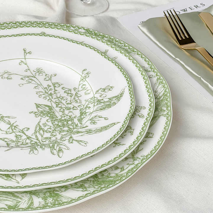طقم أطباق وأوعية على الطراز الرعوي Pastoral Style Plate and Bowl Set