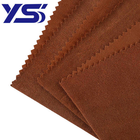 Luxurious polyester spandex fabric with a leather feel 