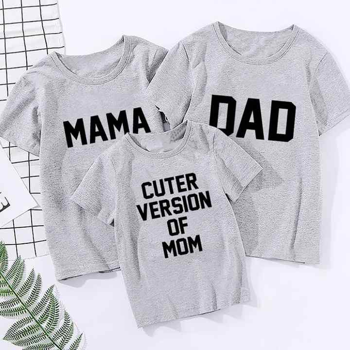 High Quality Mother and Baby Clothes Short Sleeve Matching T-Shirt Mommy and Me Clothes Daddy Daughter Outfits 