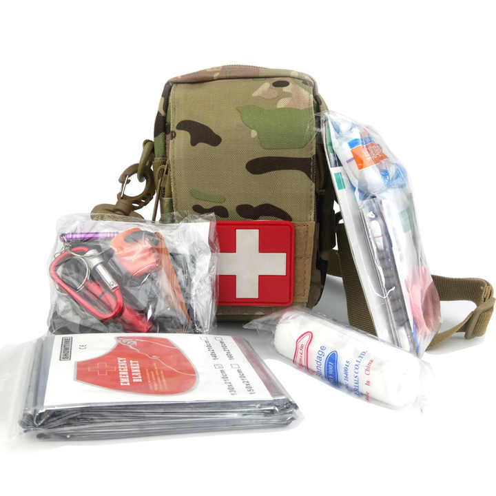 معدات طوارئ طبية تكتيكية محمولة مقاومة للماء . Waterproof Portable Tactical Medical Emergency Kit for