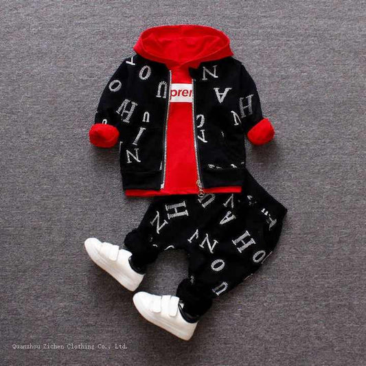 Boys' pants, children's clothing for spring, autumn and winter, set 