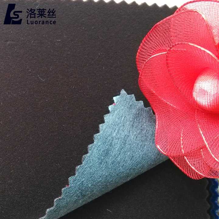 Flocked Velvet Fabric - Black Non-Woven Velvet Fabric