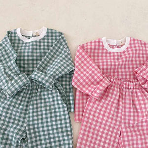 Children's clothing special thick cotton winter 2-piece set girls' sleepwear boys' pajamas children's new design homefit fabric 