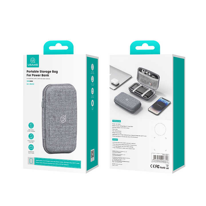 USAMS ZB263 Multifunctional Travel Bag with Storage Organizer for Mobile Phone Accessories Power Bank USAMS ZB263 Multifunctional Travel Bag with Storage Organizer for Mobile Phone Accessories Power Bank 
