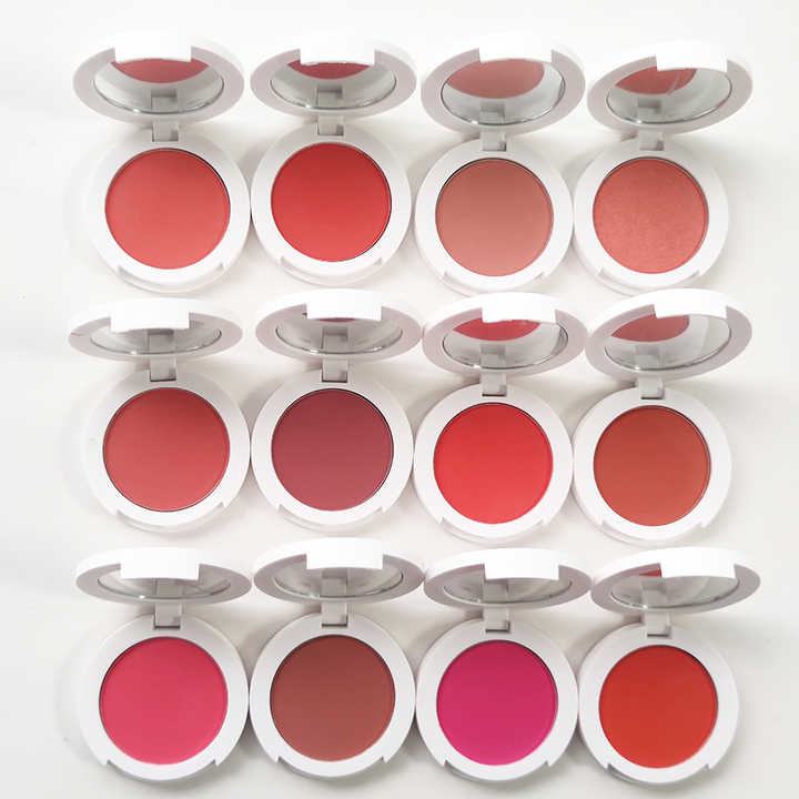 Wholesale Low MOQ Custom Blush Vegan Cruelty Free Pressed Private Label Blush Pink Cheek Makeup 