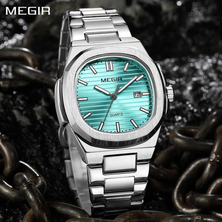 ساعات رجالية كوارتز رياضية فاخرة من  . MEGIR 1084 Luxury Men's Sports Quartz