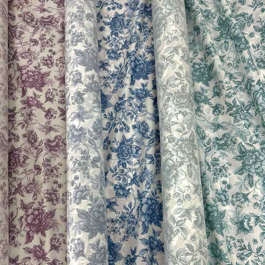 Botanical Flowers Printed Fabric Floral for London Liberty Tana Lawn High Quality 100% Organic Cotton Fabric 