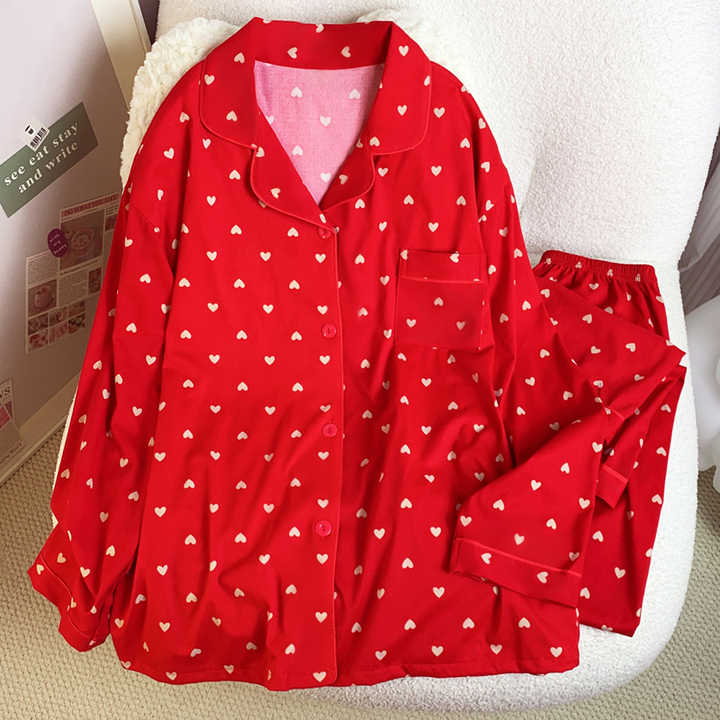 Women's long-sleeved pajamas 