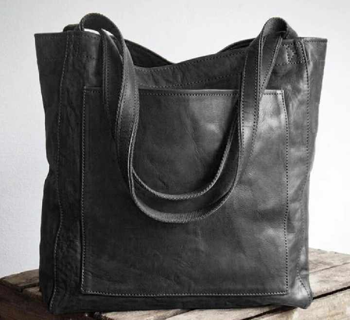 Women's Vintage Oil Wax Leather Tote Bag 