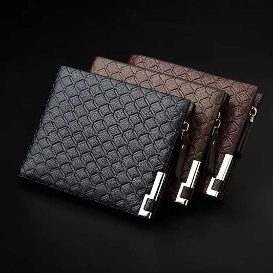 Carteira Embossed Short Wallets Knurling Wallet. 