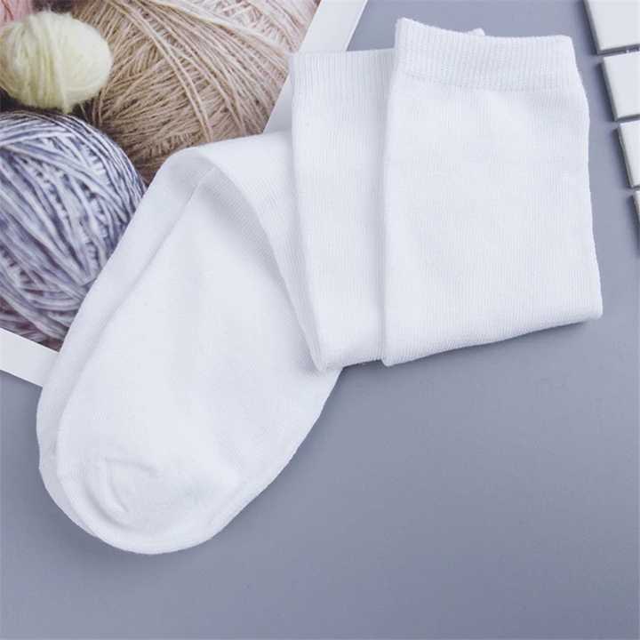 Men's White Work Dress Socks Crew Middle 