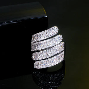 الذهب والفضة مرصع بالزركونيا - Luxury Dubai Gold Silver Color Cubic Zirconia