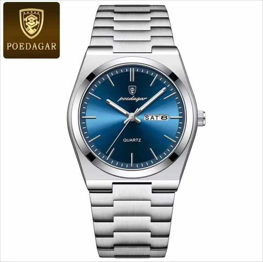 POEDAGAR 930 New Luxury Men's Watch Stainless Steel 