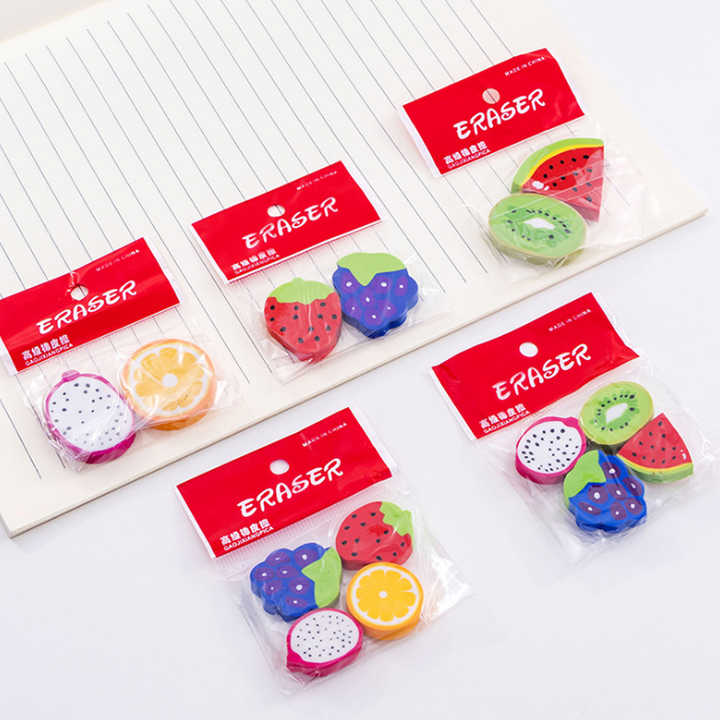 Small Cute Kawaii Fruit Orange Eraser 