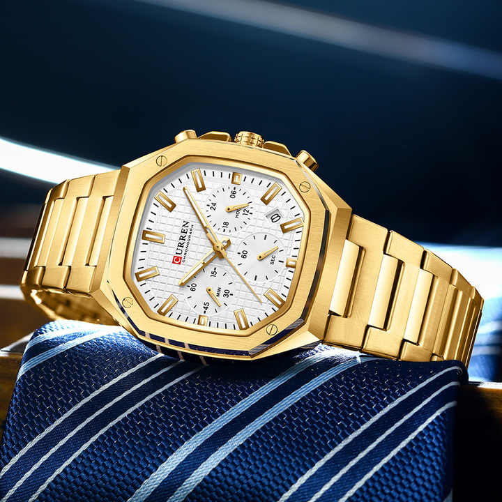 ساعة كورين 8459 للرجال كرونوغراف كوارتز . Curren 8459 Men's Chronograph Quartz Business Watch