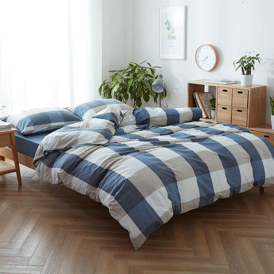 All Season Soft Linen-Like Single Bedding Set, Washed 