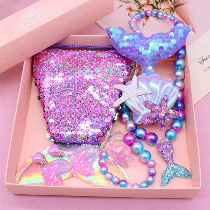 Kids Accessories Necklace with Bracelets Jewelry Set for Little Girls 