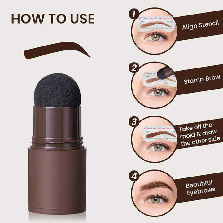 Best Selling Waterproof Eyebrow Stencil Shaping 3 Colors Custom Makeup Eyebrow Stamp and Stencil Kit 