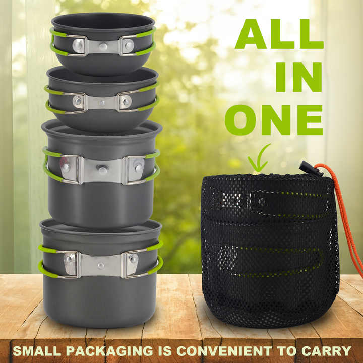Portable Camping and Hiking Cooking Set 