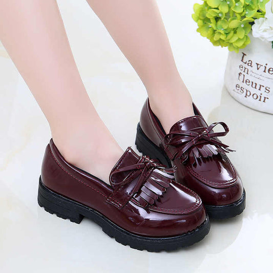 New leather shoes for children 