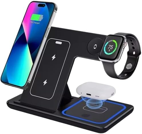 Portable 3 in 1 Fast Multifunctional 15W Phone Charger. 