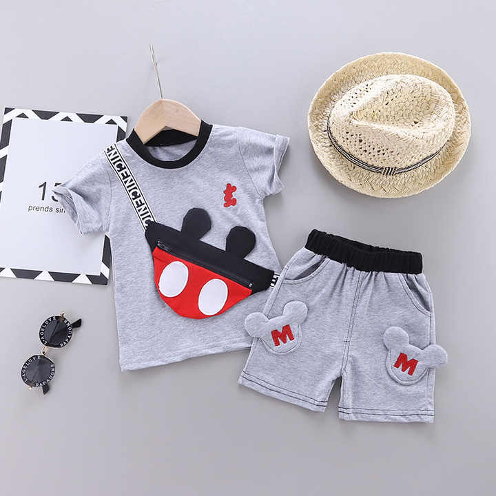 Kids Fashion Boys Clothing Summer Suit Boys Cotton 