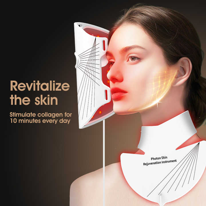 Facial Rejuvenation Led Face Mask - 2025 New Design Whitening Skin Care for Home Use,