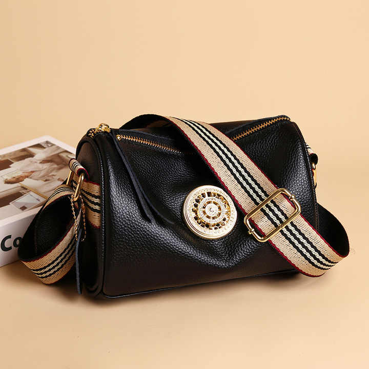 Women's Spacious Crossbody Bag with Rotating Metal Lock