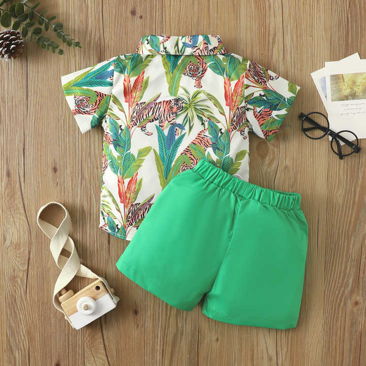Children's Cartoon Boys-Boys Shirt Set 