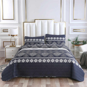 Modern Animal Pattern Quilted Bedspread Set - Shams 