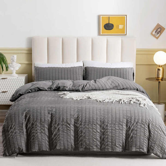 Simple Home Textiles Solid Color 3 Piece Bedding Set 