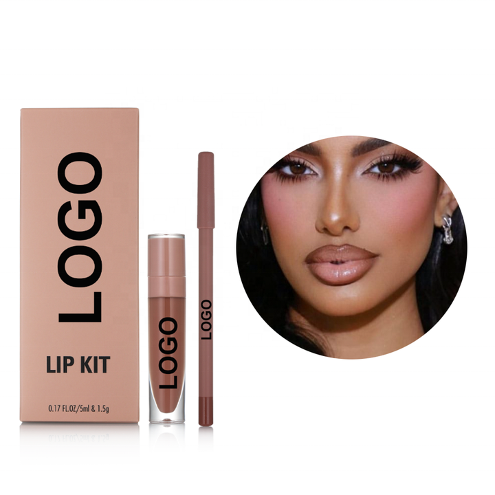 Wholesale Vegan Creamy Lip Liner and Lip Gloss Set Private Label 