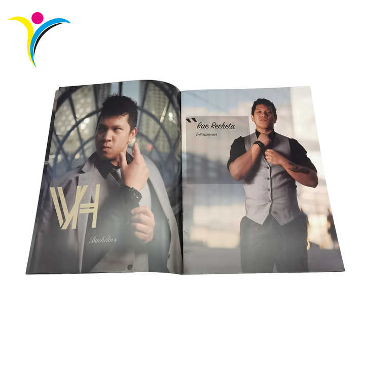 A4 نموذج مخصص أزياء مجلة كتيب طباعة السرج مجلة روايات