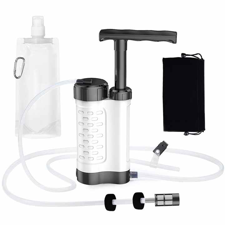 جهاز تنقية مياه التخييم، فلتر مياه للبقاء على قيد  .   Camping Water Purifier, Emergency Survival Water