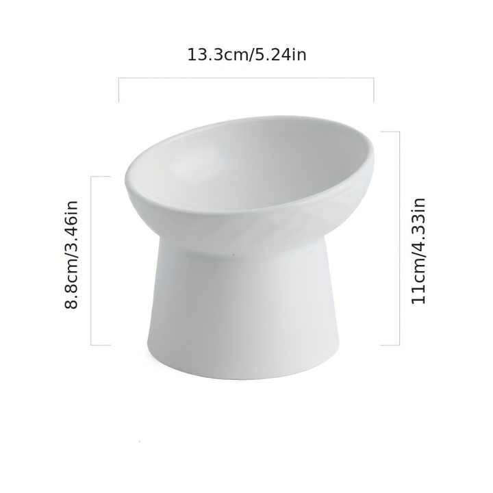 Ergonomic ceramic design with neck support angle - Bowls and feeders 