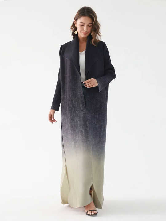Miyake colorful pleated abaya 