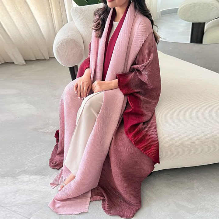 Miyake colorful abaya 