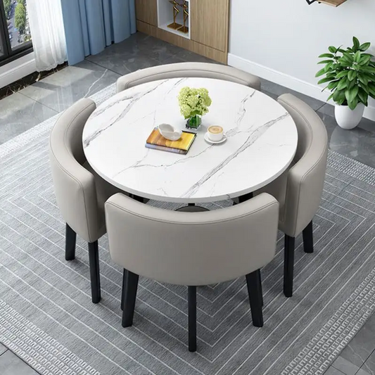 Set of 4 stone chairs 