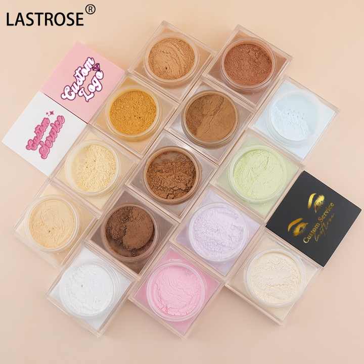 Vegan Makeup Waterproof Oil Control Face Powder Mineral Cosmetics Translucent Matte Loose Setting Powder Private Label with Puff 