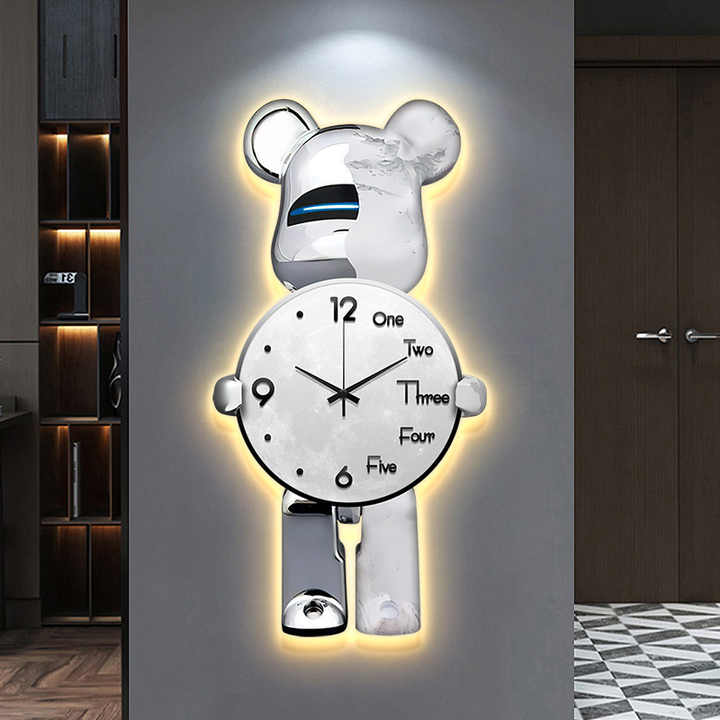 modern luxury shrimp bear wall clock 