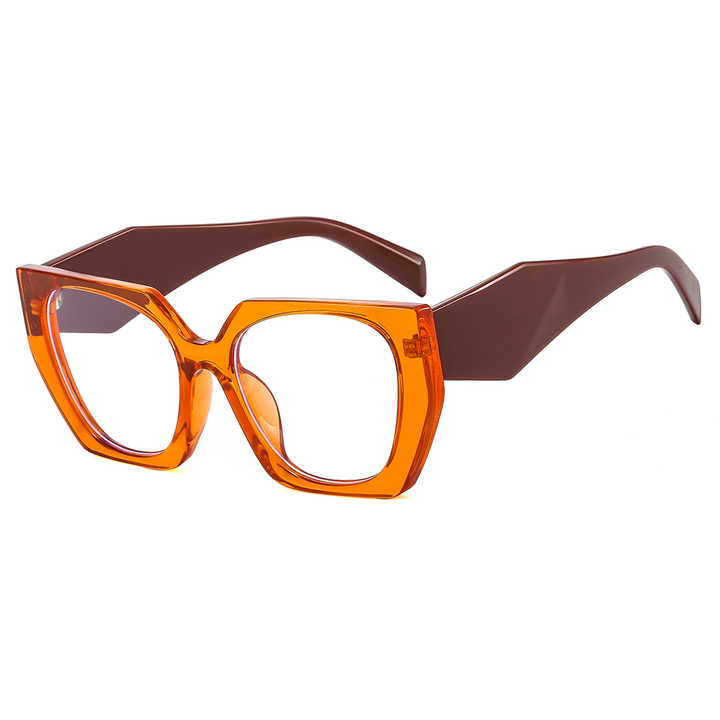 نظارات للنساء, نظارات بألوان الحلوى المضلع ، مضادة للضوء الأزرق ، كلاسيكية ، موضة جديدة ، نظارات بلاستيكية شفافة ، نظارات نسائيةWomen's Glasses, Candy Color Polygon Anti-Blue Light Classic New Fashion Transparent Plastic Glasses, Women's Glasses