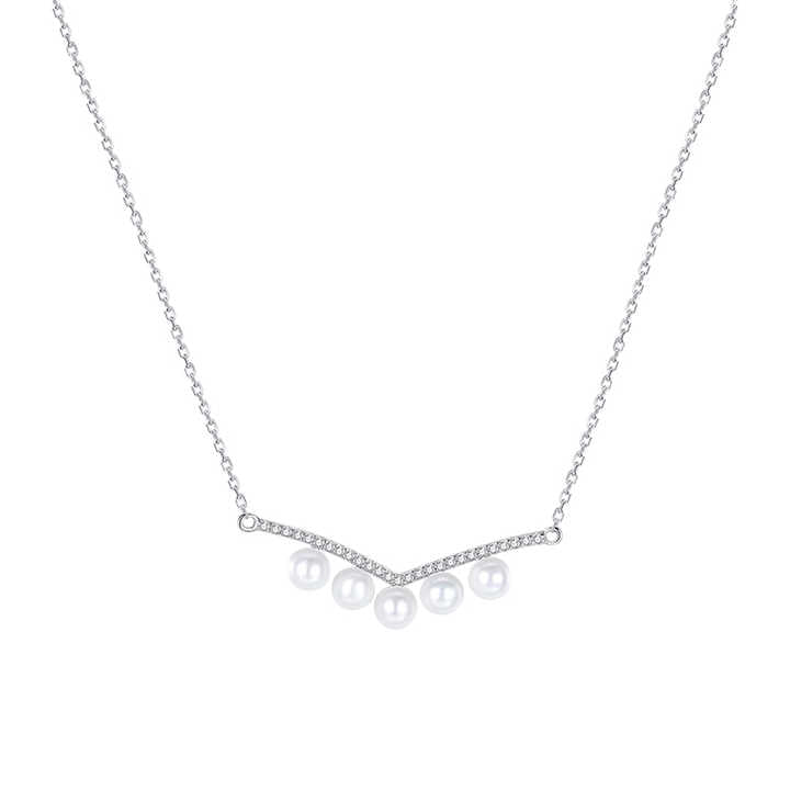 Fashionable silver choker necklace