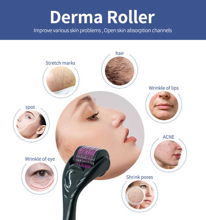Derma Roller for Hair Regrowth Beard Skin Face - Best Selling Derma Roller Model 