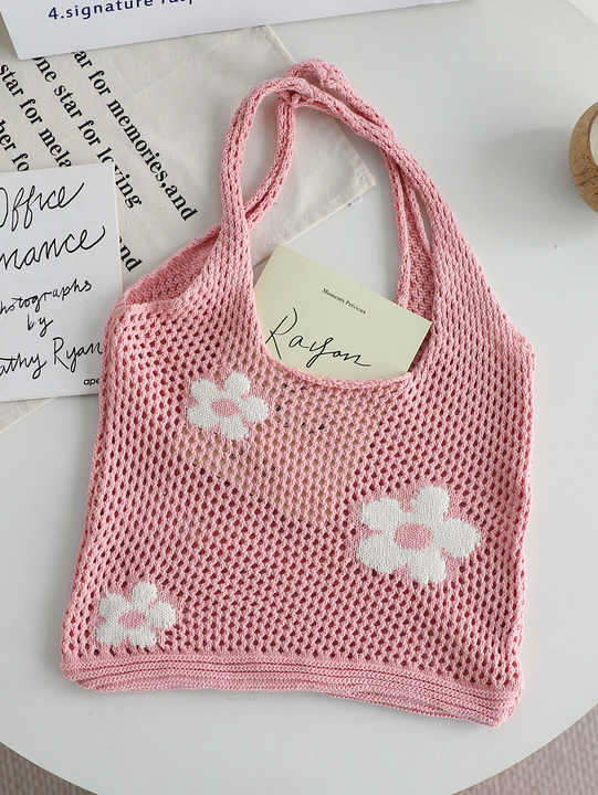 Versatile Knitted Summer Shopping Bag
