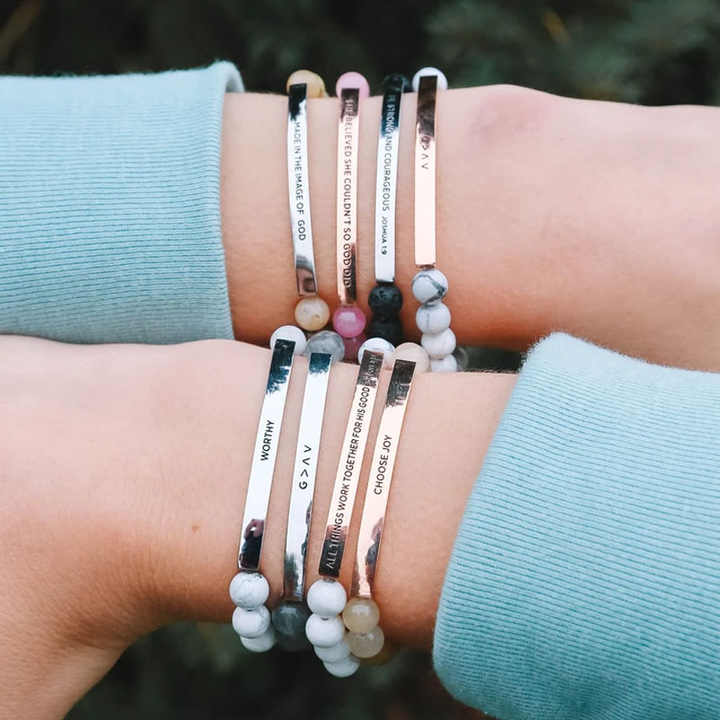 Engraved Women's Charm Bracelet 